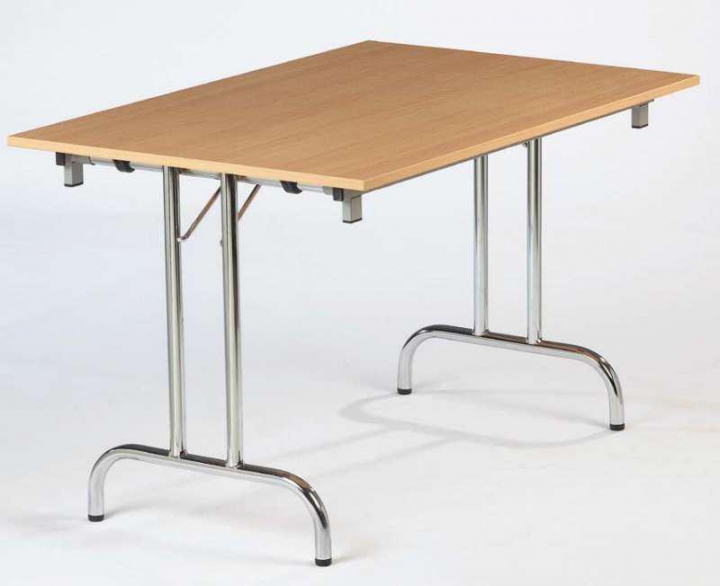 Table avec pieds chromés en option
